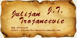 Julijan Trojančević vizit kartica